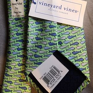 Vineyard Vines Green Mahi Geo Silk Tie